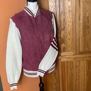 Vintage varsity style sweater jacket